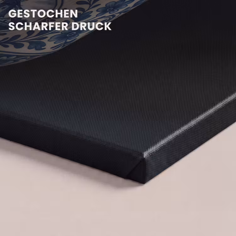 Kokosnoot - Eten - Delfts blauw - Drinken canvas 2cm klein -closeup_print_DE