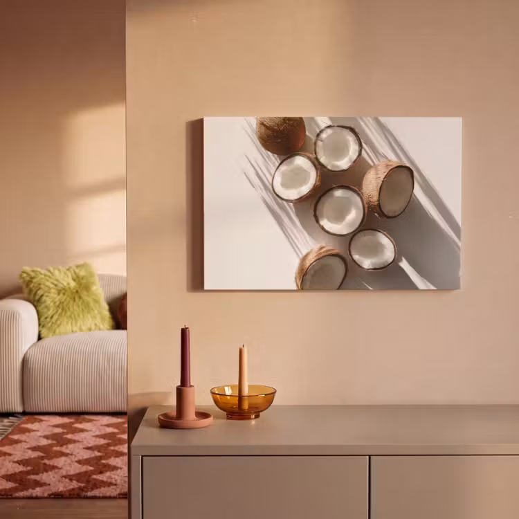 Kokosnoten - Bruin - Shaduw canvas 2cm klein -sfeer1