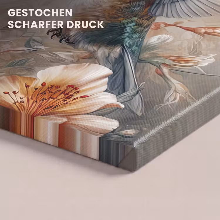 Kolibrie - Vogels - Bloemen - Natuur canvas 2cm klein -uniquesellingpoint_afwerking-onlywow_DE