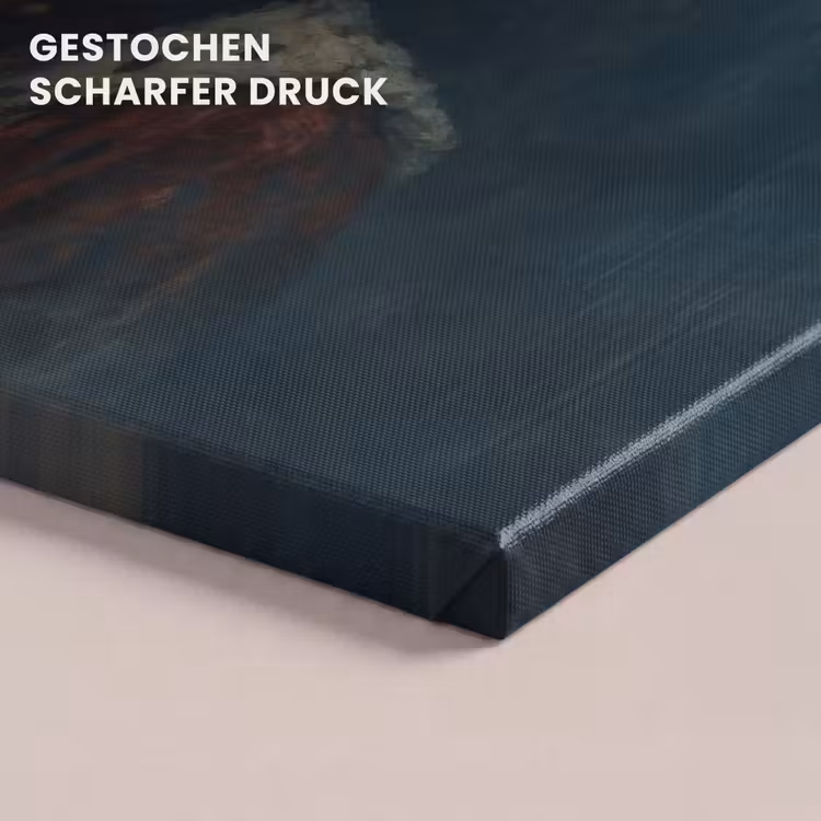 Koning - Portret - Druipende gele verf canvas 2cm klein -closeup_print_DE