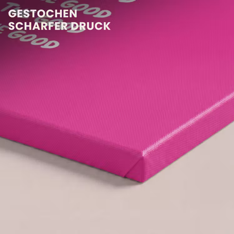 Focus on the good - Roze - wit canvas 2cm klein -uniquesellingpoint_afwerking-onlywow_DE