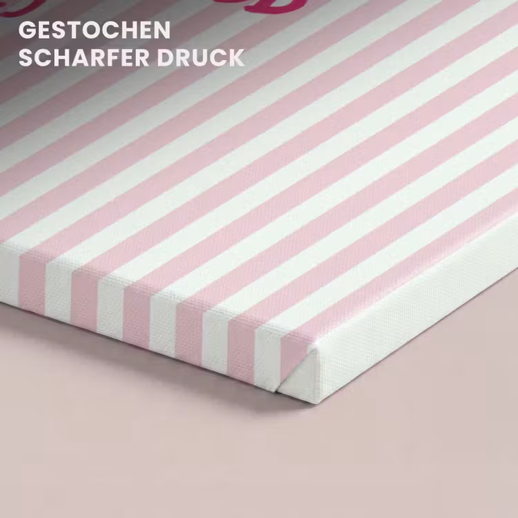 Focus on the good - Strepen - Roze - Smiley canvas 2cm klein -closeup_print_DE