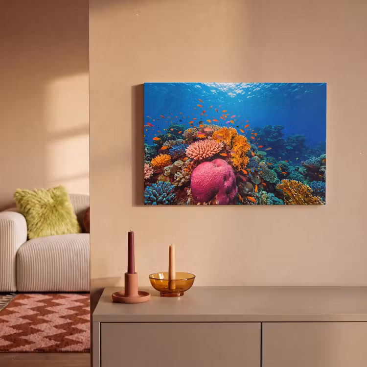 Koraal - Vissen - Oceaan - Natuur - Kleurrijk canvas 2cm klein -sfeer1