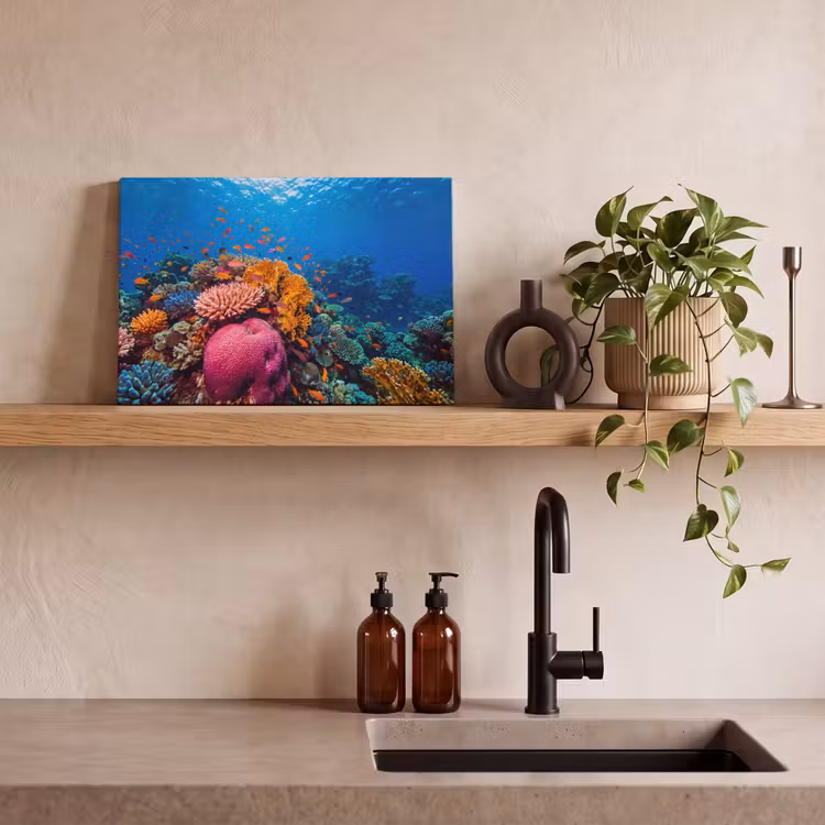 Koraal - Vissen - Oceaan - Natuur - Kleurrijk canvas 2cm klein -sfeer3