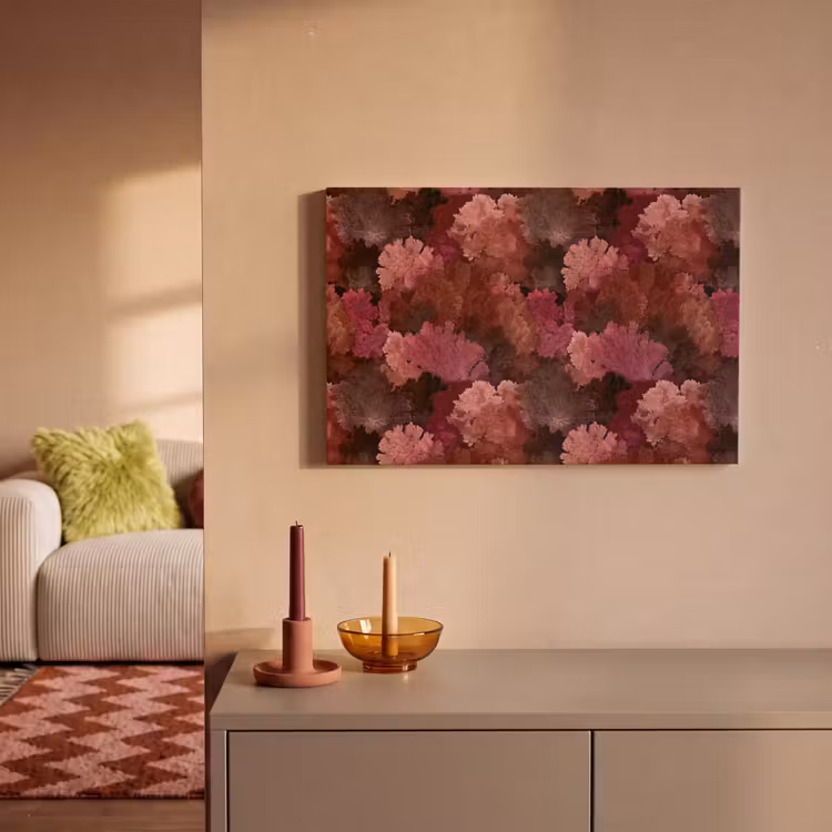 Koraal - Textuur - Kleurrijk canvas 2cm klein 34 -sfeer1