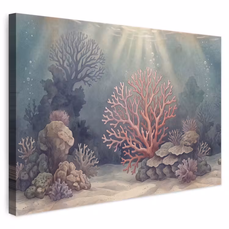 Koraal - Onderwater - Natuur - Roze canvas 2cm klein -3d