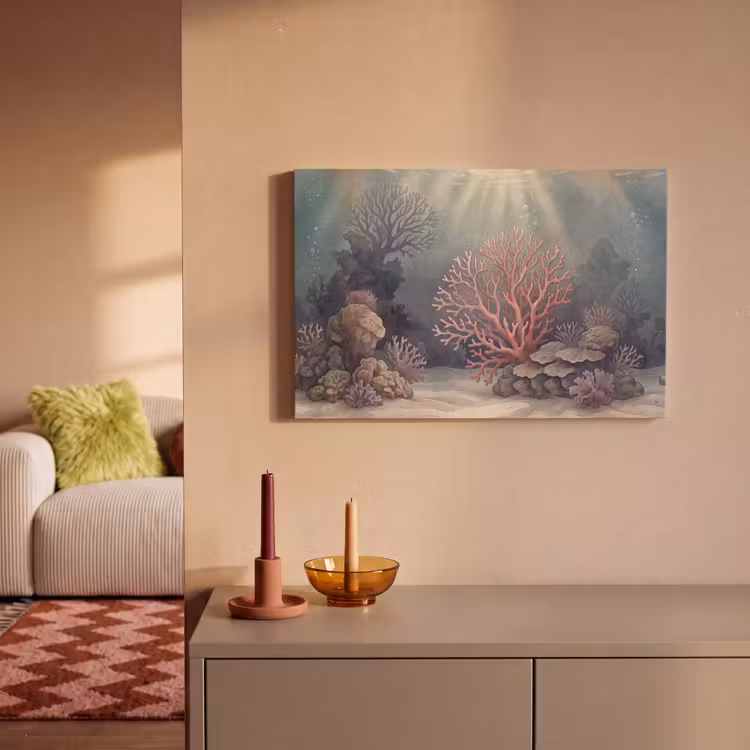 Koraal - Onderwater - Natuur - Roze canvas 2cm klein -sfeer1