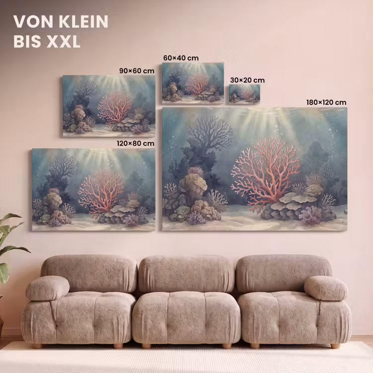 Koraal - Onderwater - Natuur - Roze canvas 2cm klein -Xsfeer8_DE