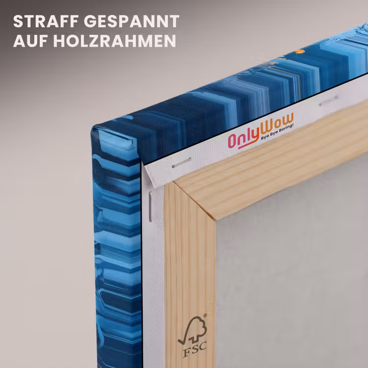 Koraalrif - Vissen - Oceaan - Blauw canvas 2cm klein -uniquesellingpoint_afwerking-onlywow_DE