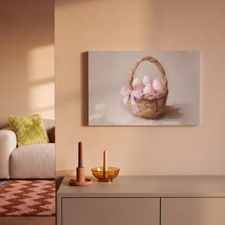 Mand - Eieren - Roze canvas 2cm klein -sfeer1