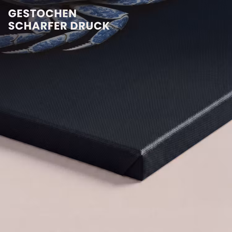 Krab - Delfts blauw - Dieren canvas 2cm klein -uniquesellingpoint_afwerking-onlywow_DE