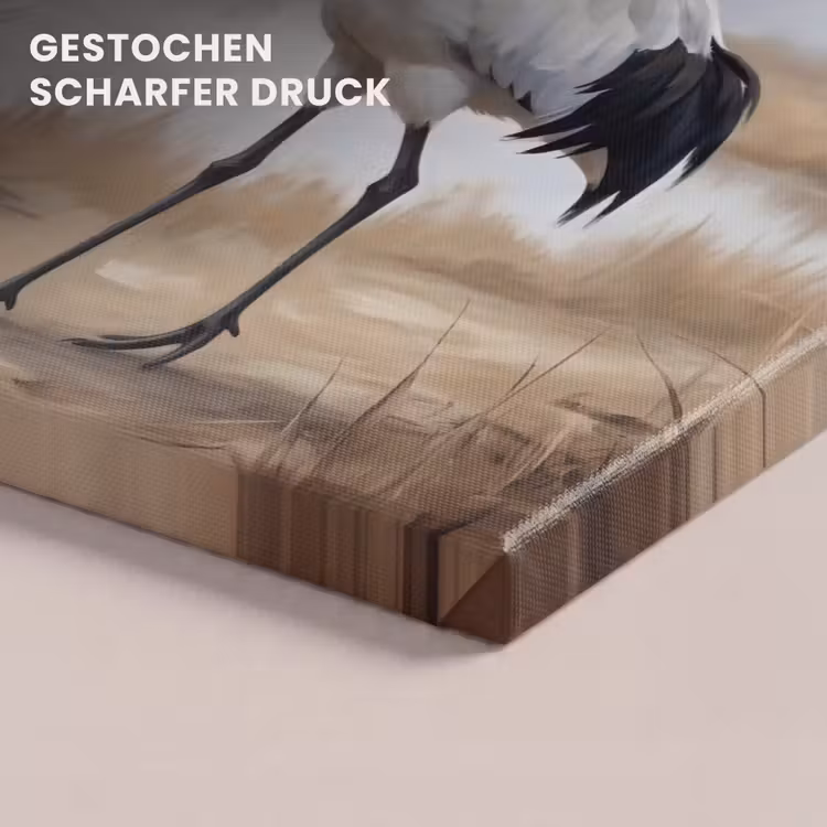 Kraanvogel - Natuur - Realistisch canvas 2cm klein -uniquesellingpoint_afwerking-onlywow_DE