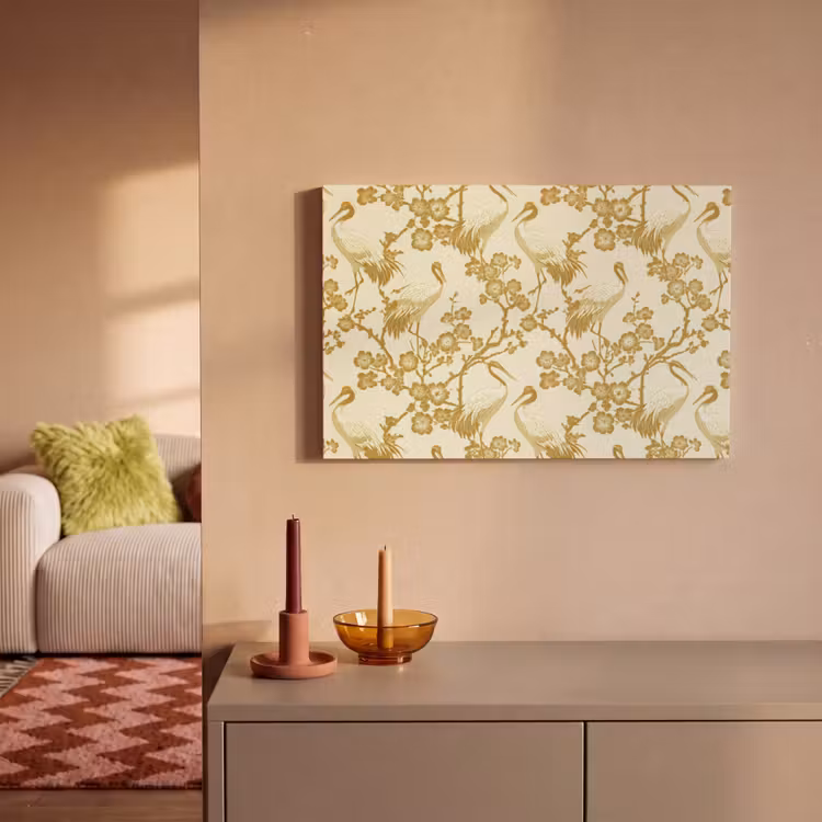 Kraanvogels - Kersenbloesem - Goud canvas 2cm klein 34 -sfeer1