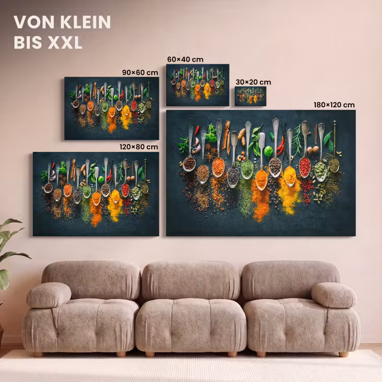 Kruiden - Specerijen - Lepels canvas 2cm klein -Xsfeer8_DE