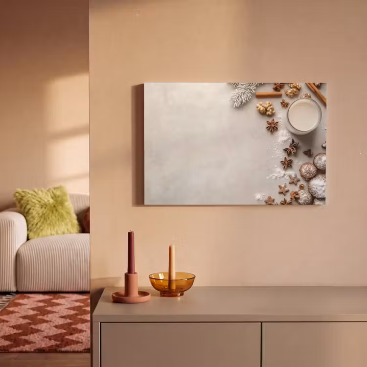 Kruiden - Winter - Melk - Beton canvas 2cm klein -sfeer1