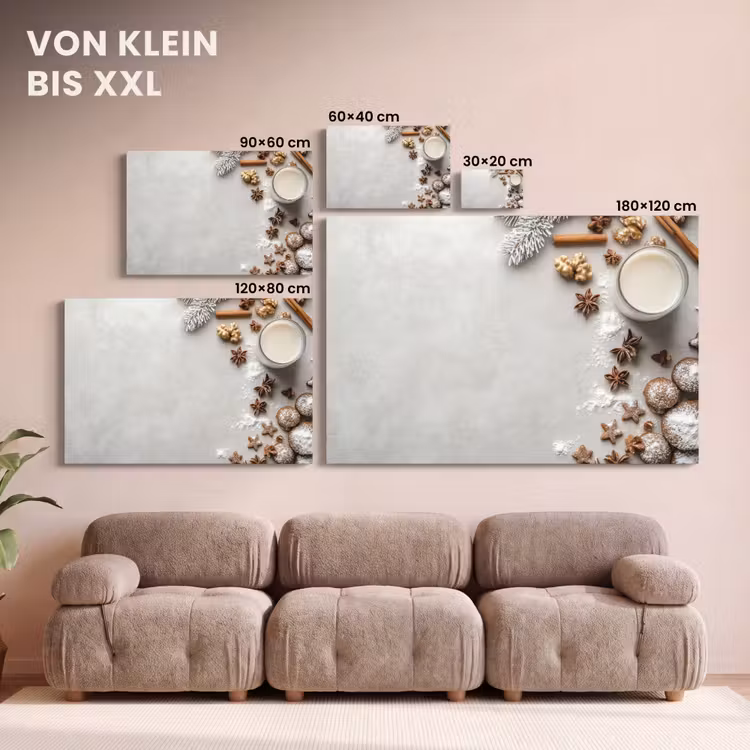 Kruiden - Winter - Melk - Beton canvas 2cm klein -Xsfeer8_DE