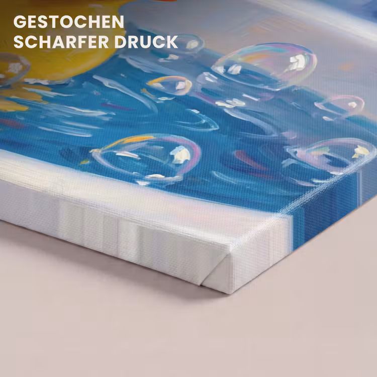 Creatief - Badeend - Kleurrijk canvas 2cm klein -uniquesellingpoint_afwerking-onlywow_DE