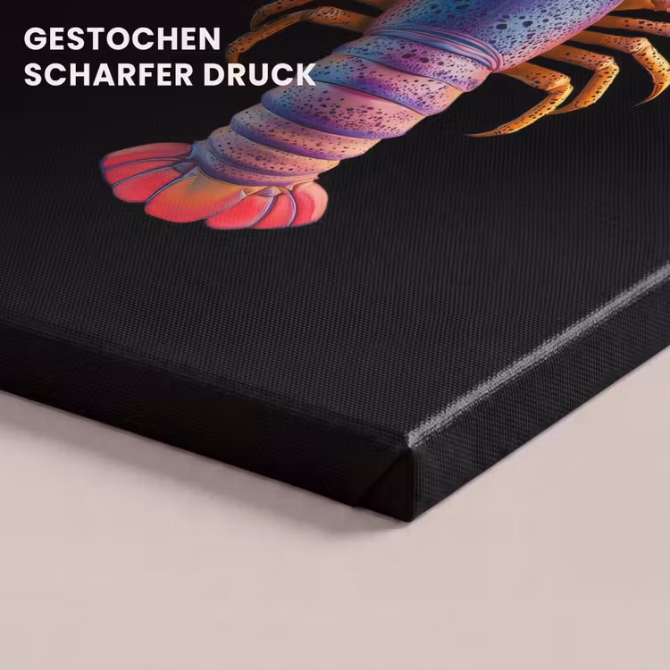 Kreeft - Paars - Roze - Zwart - Stippen - Lila canvas 2cm klein -uniquesellingpoint_afwerking-onlywow_DE