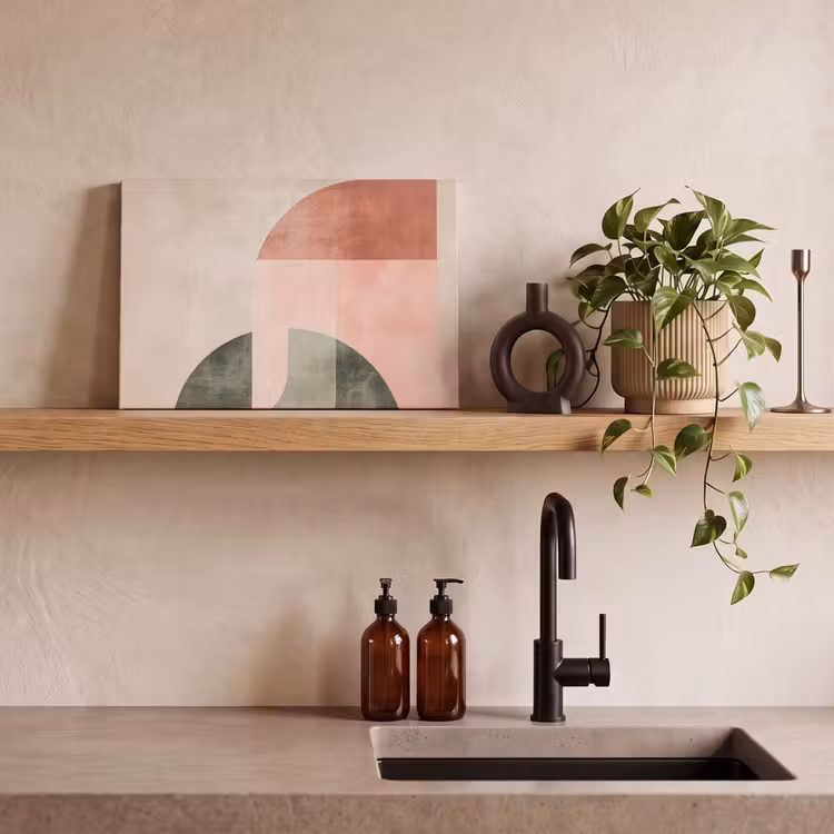Cirkel - Abstract - Roze canvas 2cm klein -sfeer3