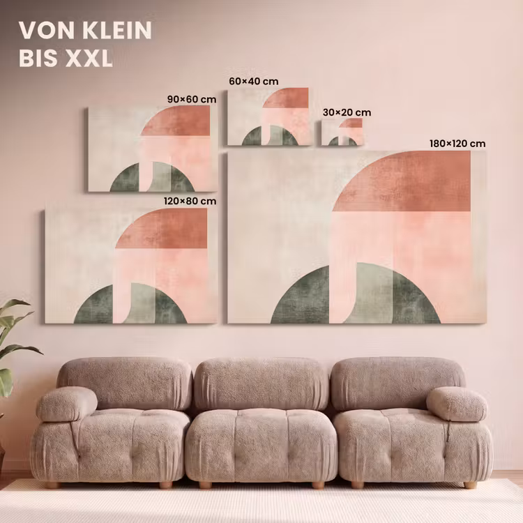 Cirkel - Abstract - Roze canvas 2cm klein -Xsfeer8_DE