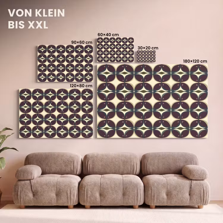 Cirkel - Retro - Kleurrijk canvas 2cm klein 34 -Xsfeer8_DE