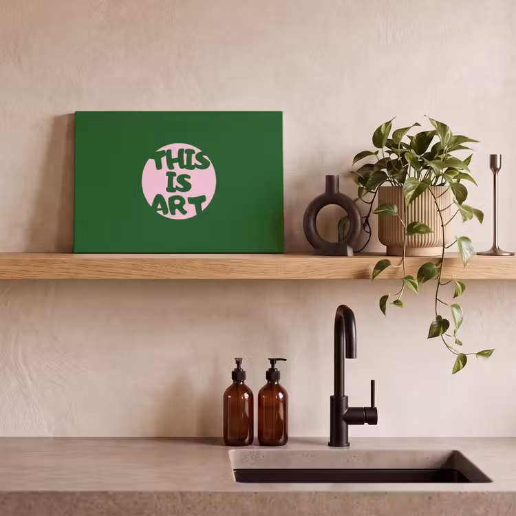 Cirkel - Roze - Tekst - Art canvas 2cm klein -uniquesellingpoint_afwerking-onlywow_DE