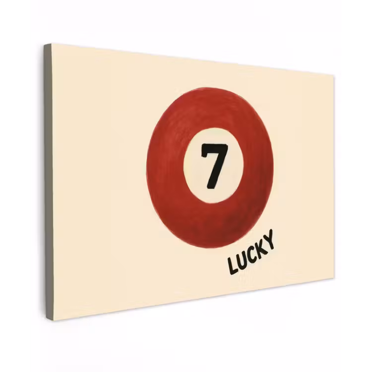 Cirkel - Zeven - Lucky - Rood canvas 2cm klein -z3d