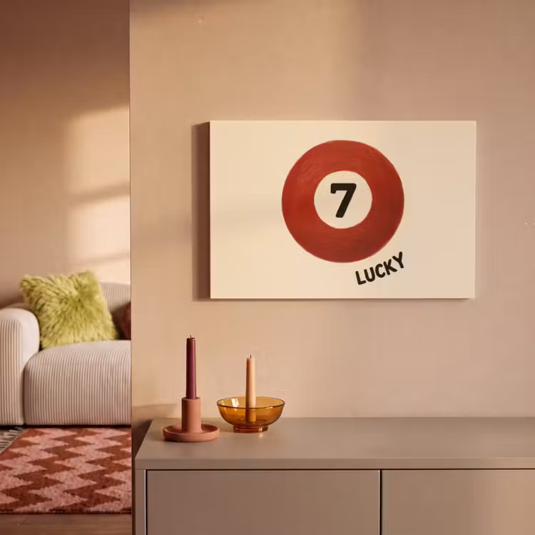 Cirkel - Zeven - Lucky - Rood canvas 2cm klein -sfeer1