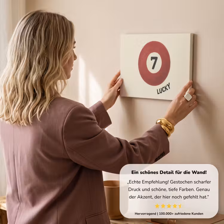 Cirkel - Zeven - Lucky - Rood canvas 2cm klein -sfeer3