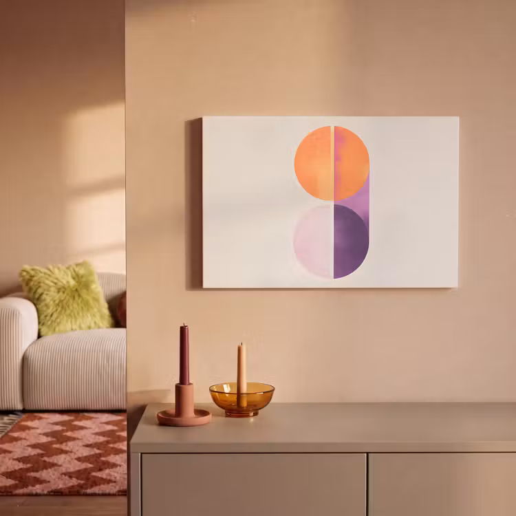 Cirkels - Abstract - Paars canvas 2cm klein -sfeer1