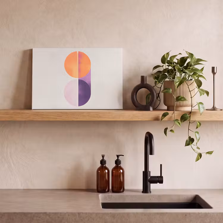 Cirkels - Abstract - Paars canvas 2cm klein -sfeer6