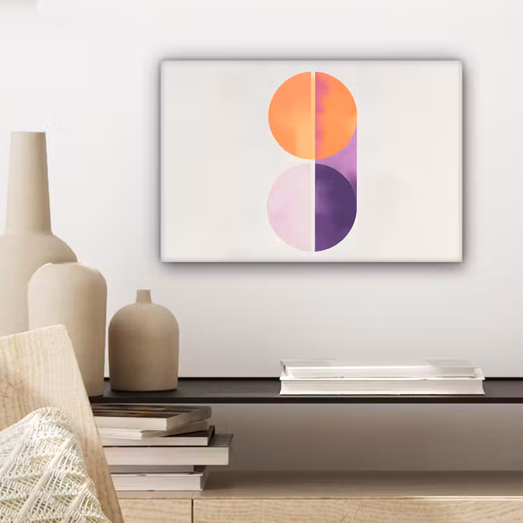 Cirkels - Abstract - Paars canvas 2cm klein -closeup_print_DE
