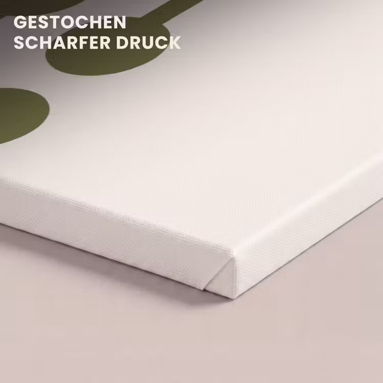 Cirkels - Geometrisch - Abstract - Modern - Groen canvas 2cm klein -closeup_print_DE