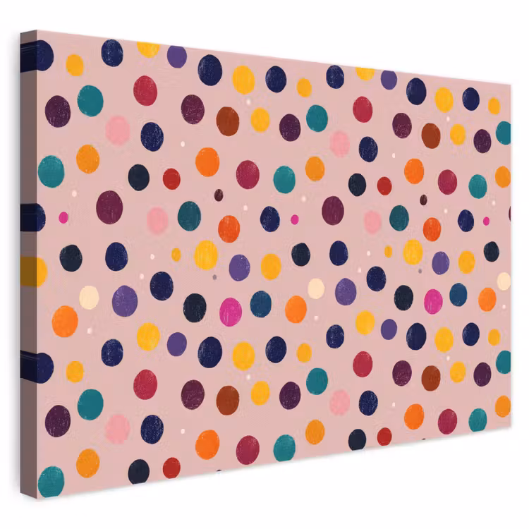 Cirkels - Patroon - Kleurrijk canvas 2cm klein 34 -3d
