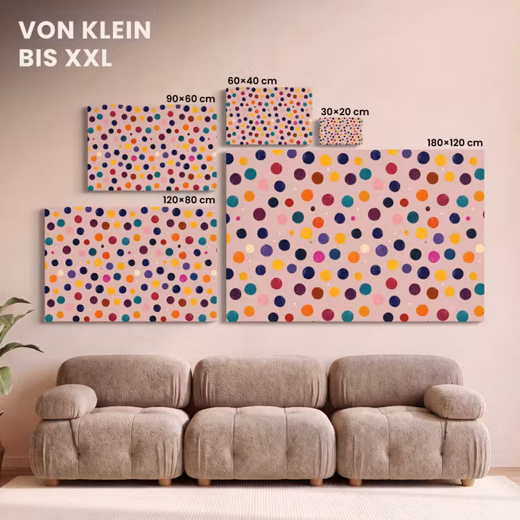 Cirkels - Patroon - Kleurrijk canvas 2cm klein 34 -Xsfeer8_DE