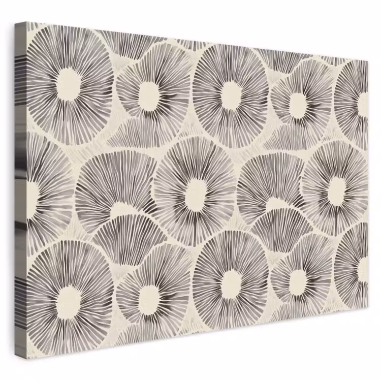 Cirkels - Patroon - Zwart canvas 2cm klein 34 -3d