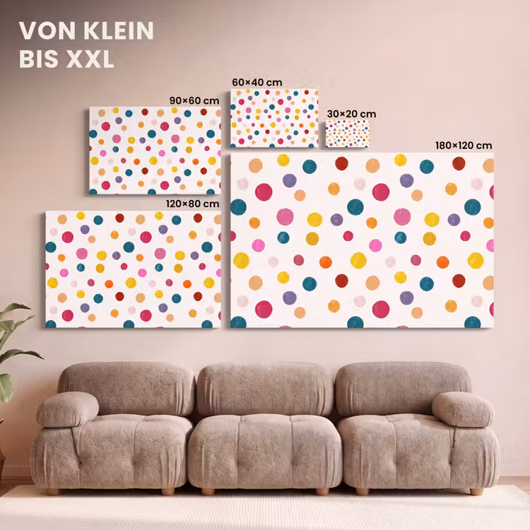 Cirkels - Speels - Kleurrijk canvas 2cm klein 34 -Xsfeer8_DE