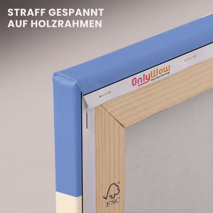 Cirkels - Symmetrisch - Wit - Blauw- Geel canvas 2cm klein -uniquesellingpoint_afwerking-onlywow_DE