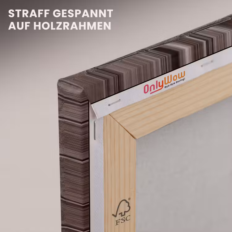 Krokodil - Leer - Bruin canvas 2cm klein -uniquesellingpoint_afwerking-onlywow_DE