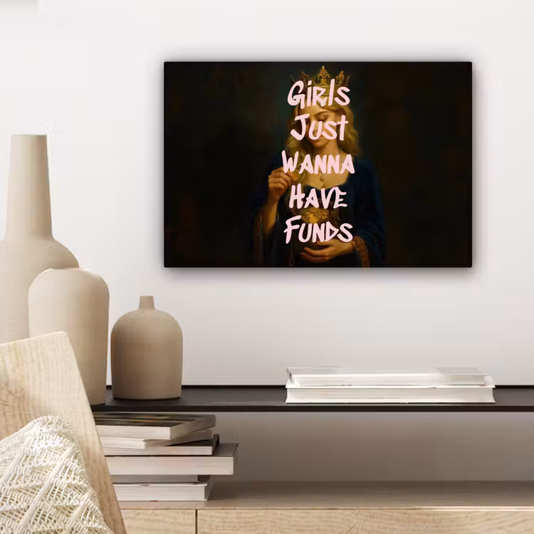 Kroon - Vrouw - Jurk - Opvallend canvas 2cm klein -closeup_print_DE