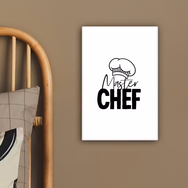 Keuken - Koken - Bakken - Chef - Master Chef - Kok - Tekst canvas 2cm klein -closeup_print_DE