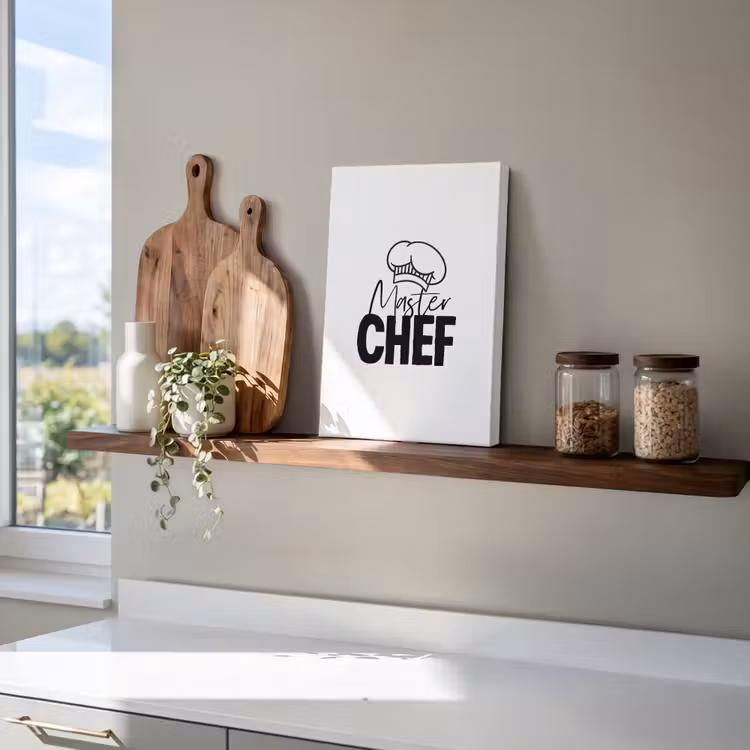 Keuken - Koken - Bakken - Chef - Master Chef - Kok - Tekst canvas 2cm klein -uniquesellingpoint_afwerking-onlywow_DE
