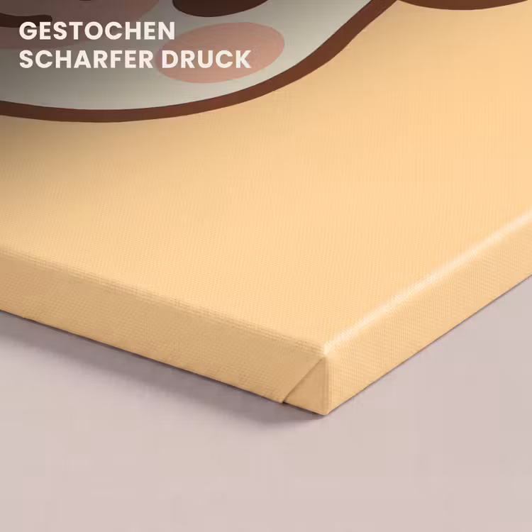 Koe - Oranje - Cartoon canvas 2cm klein -uniquesellingpoint_afwerking-onlywow_DE