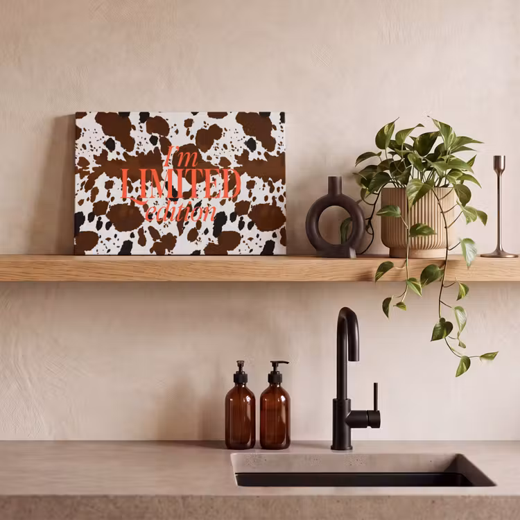 Koeienprint - Limited edition - Rood canvas 2cm klein -uniquesellingpoint_afwerking-onlywow_DE