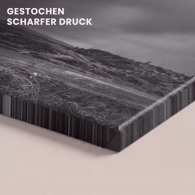 Koeien - Schotse hooglander - Natuur - Dieren - Zwart wit canvas 2cm klein -closeup_print_DE