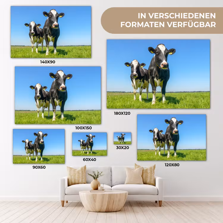 Koeien - Weiland - Gras - Dieren - Boerderij canvas 2cm klein -Xsfeer8_DE