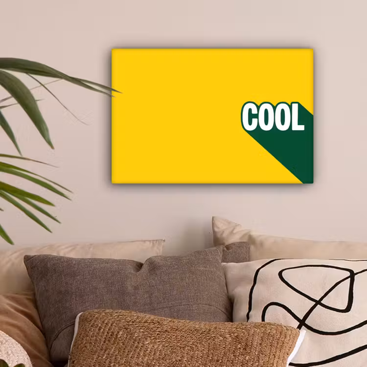 Cool - Geel - Groen canvas 2cm klein -sfeer1