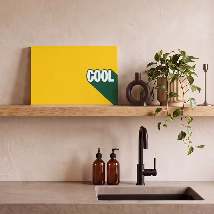 Cool - Geel - Groen canvas 2cm klein -sfeer3