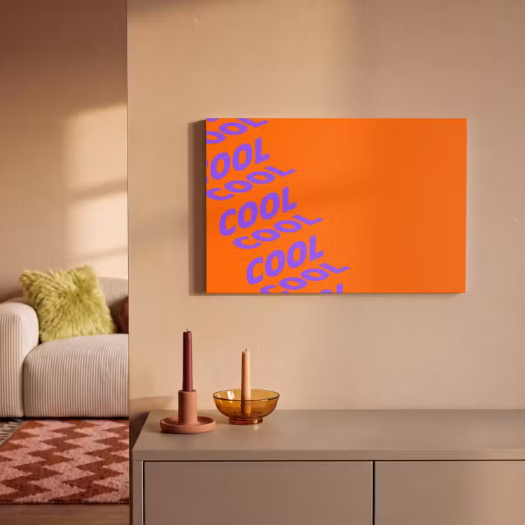 Cool - Paars - Oranje canvas 2cm klein -sfeer1