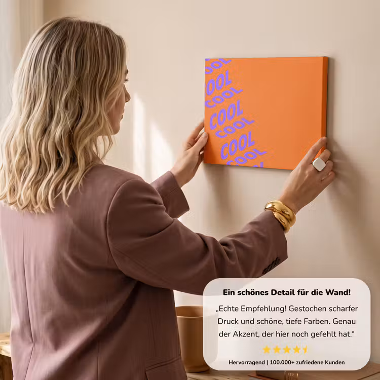 Cool - Paars - Oranje canvas 2cm klein -sfeer3